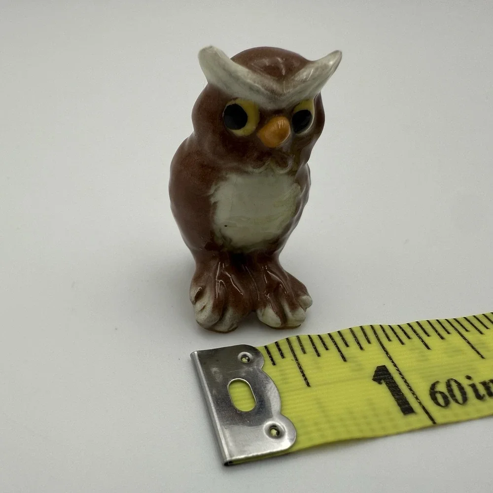 Hagen Renaker Vintage Retired Miniature Figurine Owl Whimsical Mini Tiny Tricket